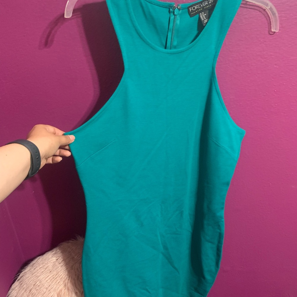 Forever 21 Racerback teal dress